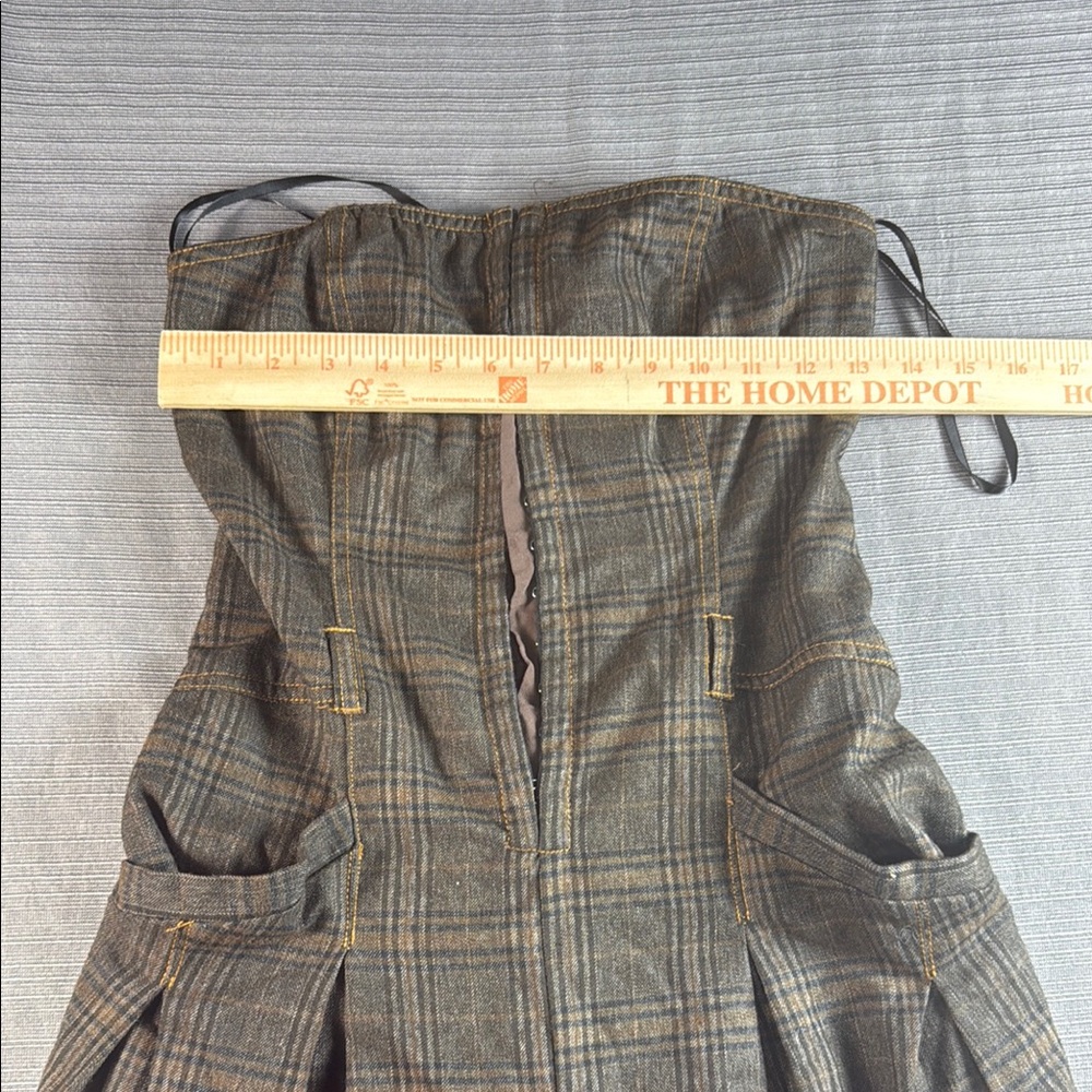 Urban Outfitters BDG Plaid Strapless Jumpsuit Women’s Small Petite - Picture 6 of 6